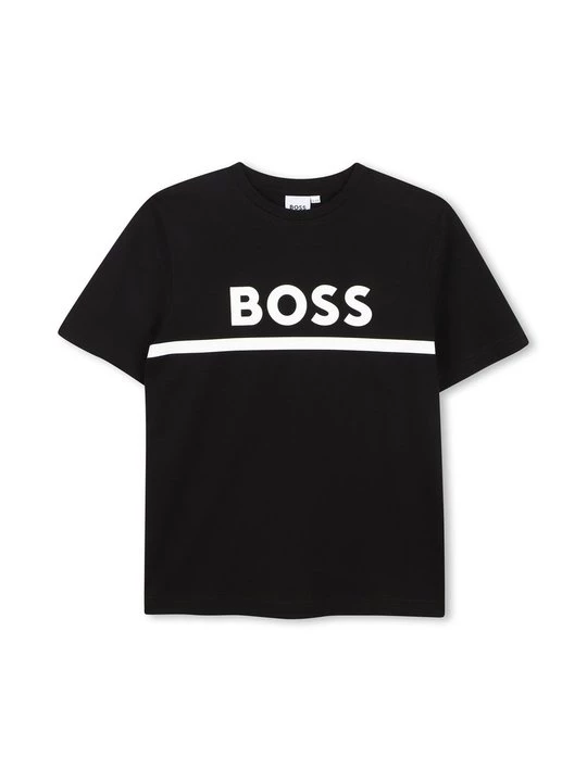 Foto van product T-shirt print Boss zwart