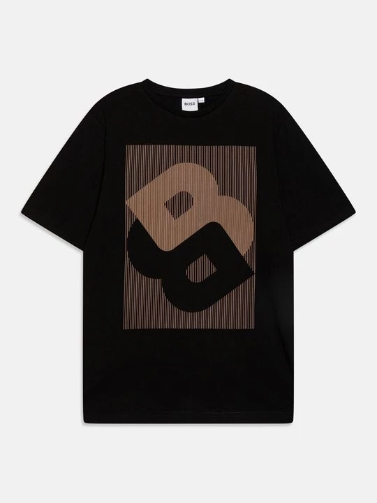 Foto van product T-shirt print Boss zwart