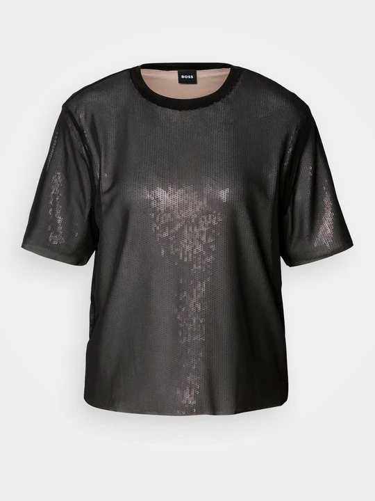 Foto van product T-shirt print Boss zwart