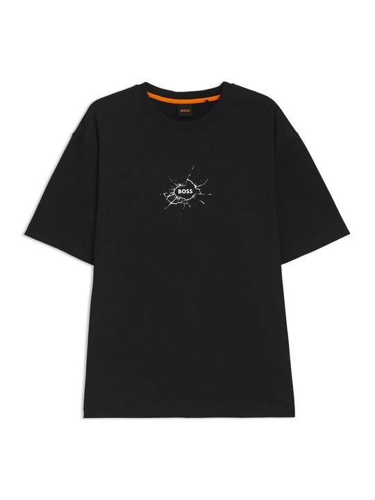 Foto van product T-shirt print Boss zwart