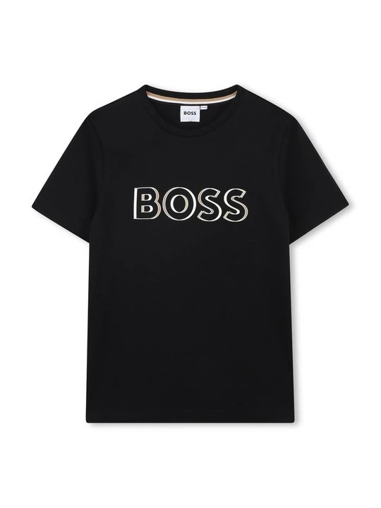 Foto van product T-shirt print Boss zwart
