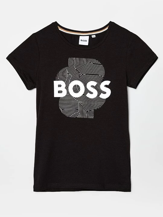 Foto van product T-shirt print Boss zwart