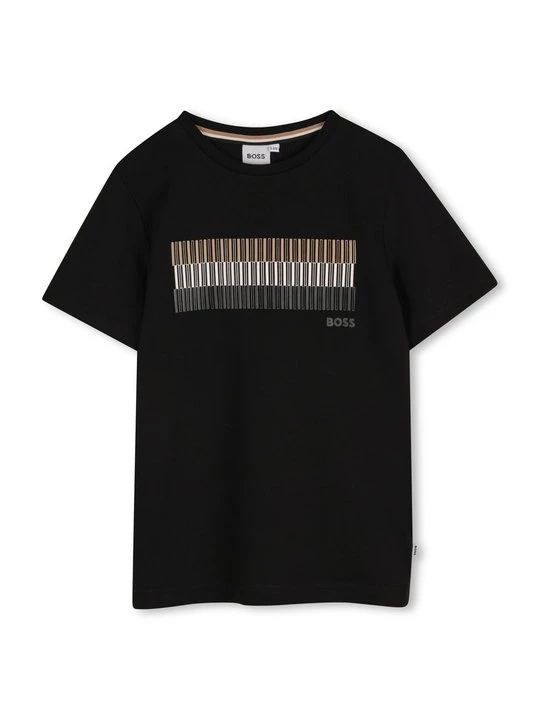 Foto van product T-shirt print Boss zwart