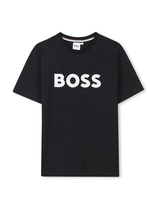 Foto van product T-shirt print Boss zwart