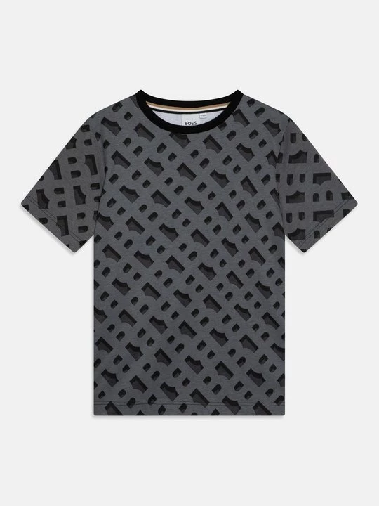Foto van product T-shirt print Boss zwart