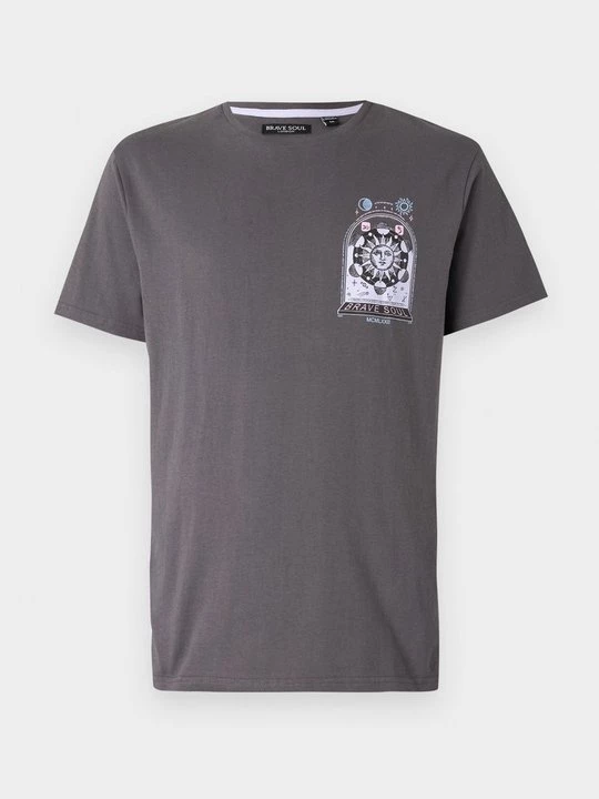 Foto van product T-shirt print Brave Soul grijs