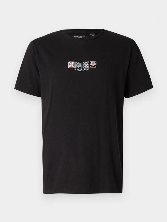 Foto van product T-shirt print Brave Soul zwart