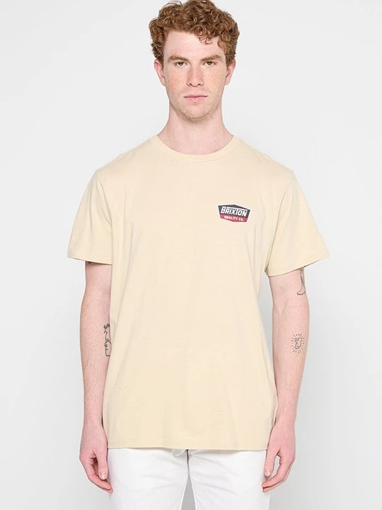 Foto van product T-shirt print Brixton zandkleur