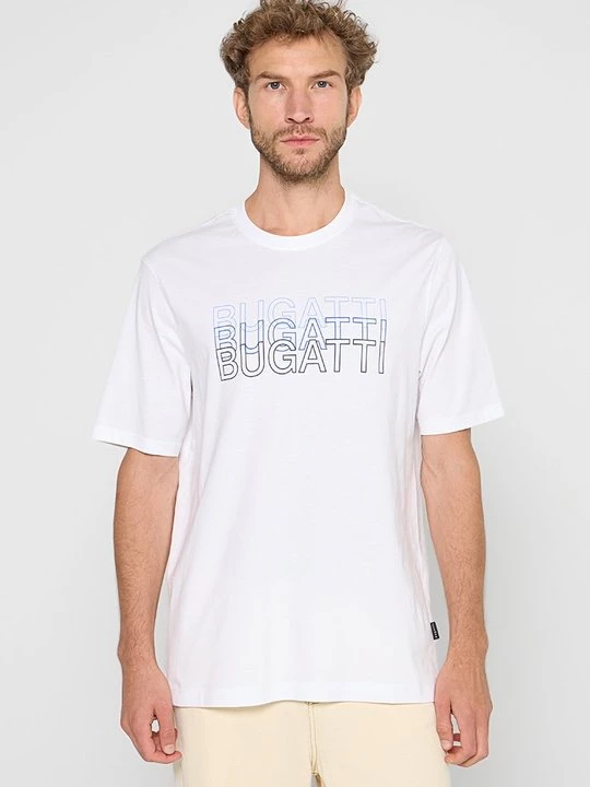 Foto van product T-shirt print Bugatti wit