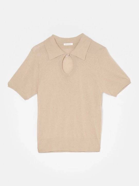 Foto van product T-shirt print By Malene Birger zandkleur