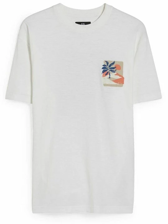 Foto van product T-shirt print C&A wit