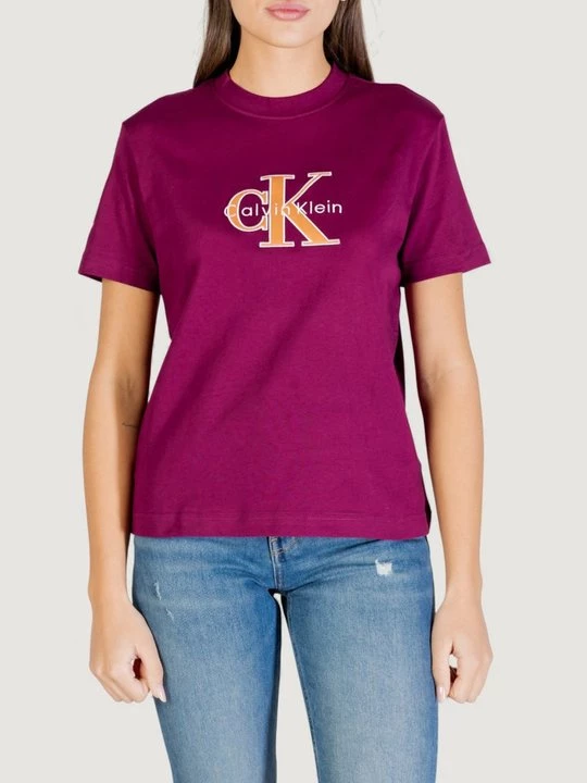 Foto van product T-shirt print Calvin Klein bordeauxrood