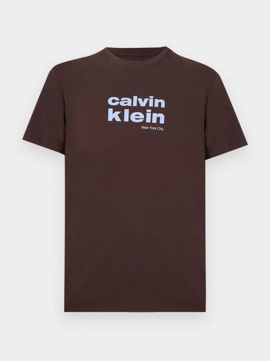Foto van product T-shirt print Calvin Klein donkerbruin