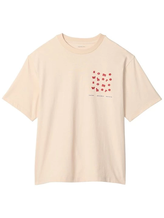 Foto van product T-shirt print Calvin Klein Jeans beżowy