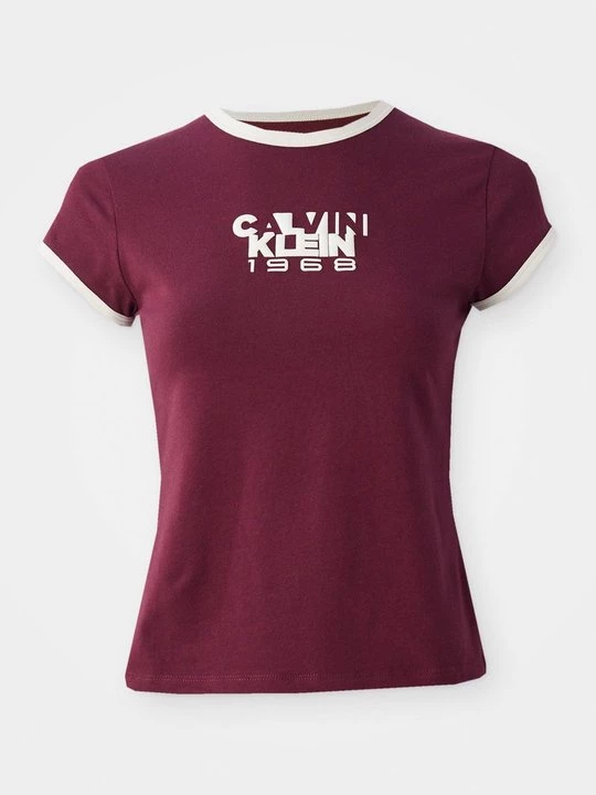 Foto van product T-shirt print Calvin Klein Jeans bordeauxrood