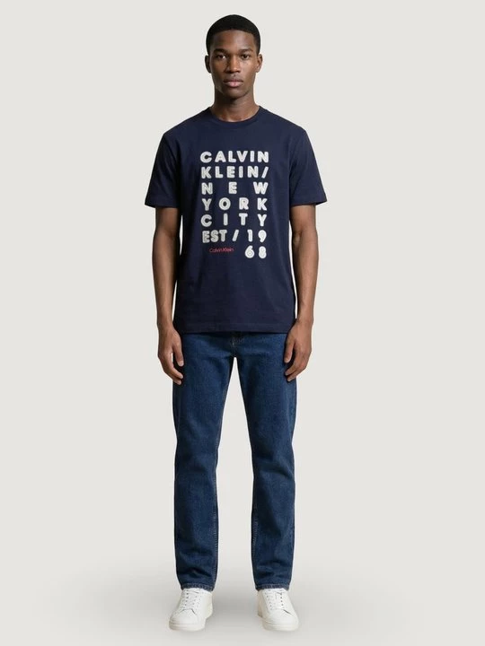 Foto van product T-shirt print Calvin Klein Jeans donkerblauw
