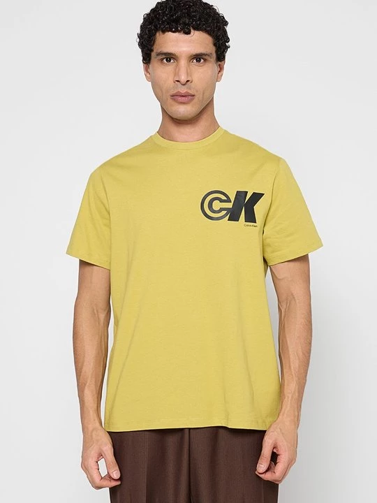Foto van product T-shirt print Calvin Klein Jeans geel