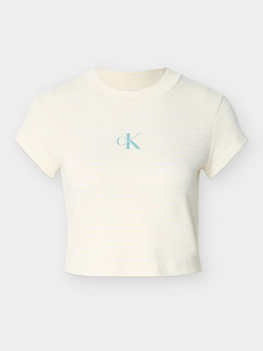 Foto van product T-shirt print Calvin Klein Jeans lichtgeel