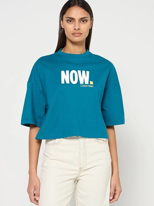 Foto van product T-shirt print Calvin Klein Jeans petrol