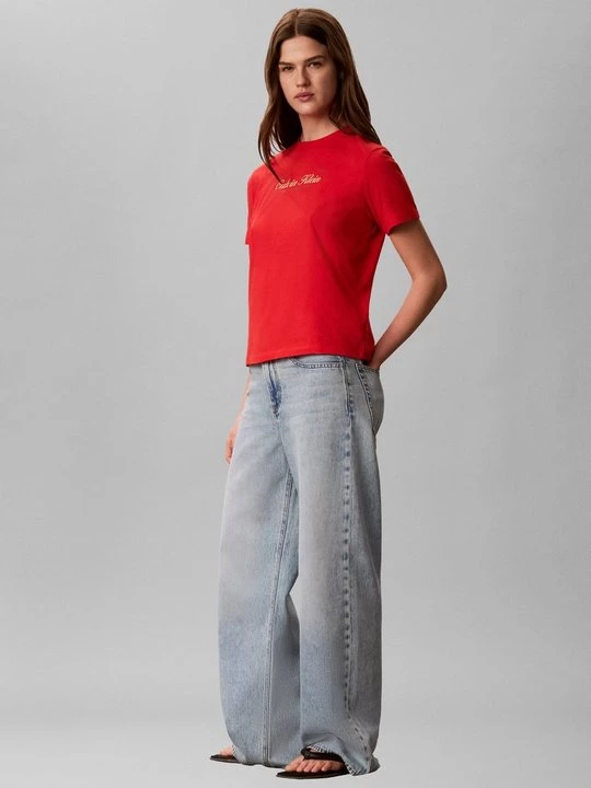 Foto van product T-shirt print Calvin Klein Jeans rood