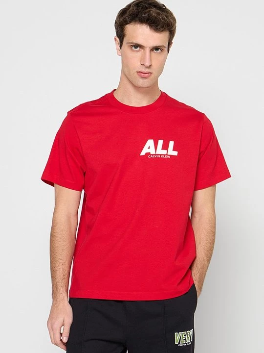Foto van product T-shirt print Calvin Klein Jeans rood