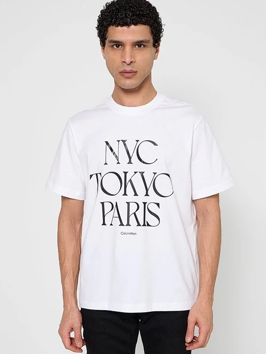 Foto van product T-shirt print Calvin Klein Jeans wit