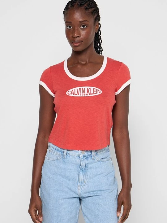 Foto van product T-shirt print Calvin Klein rood