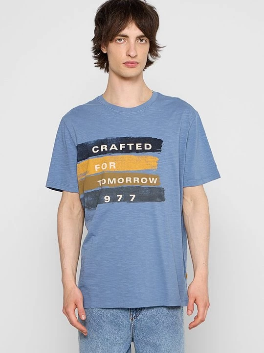 Foto van product T-shirt print Camel Active blauw
