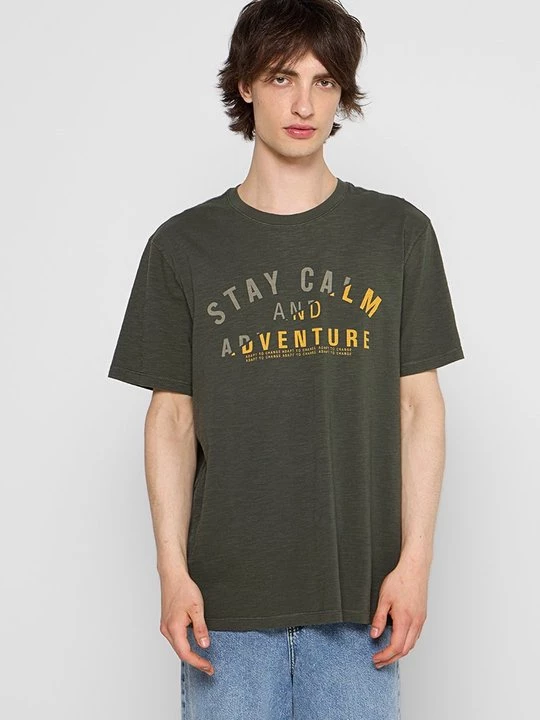 Foto van product T-shirt print Camel Active olijfgroen