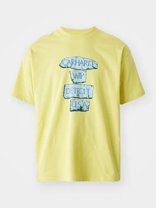 Foto van product T-shirt print Carhartt WIP geel