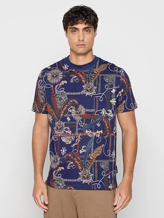 Foto van product T-shirt print Carlo Colucci blauw