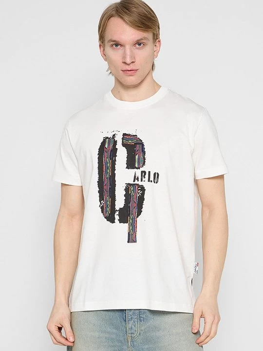 Foto van product T-shirt print Carlo Colucci crème