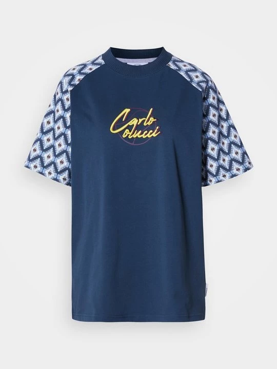 Foto van product T-shirt print Carlo Colucci donkerblauw