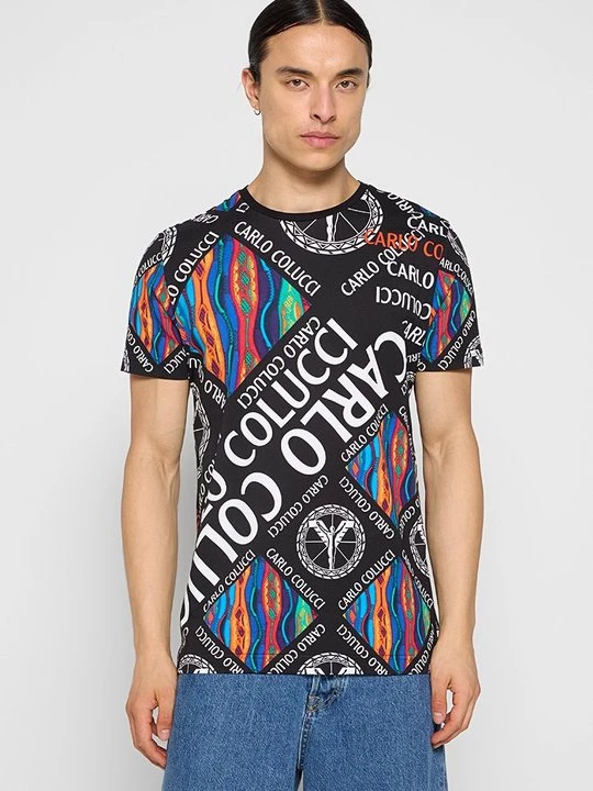 Foto van product T-shirt print Carlo Colucci grijs