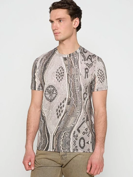 Foto van product T-shirt print Carlo Colucci grijs