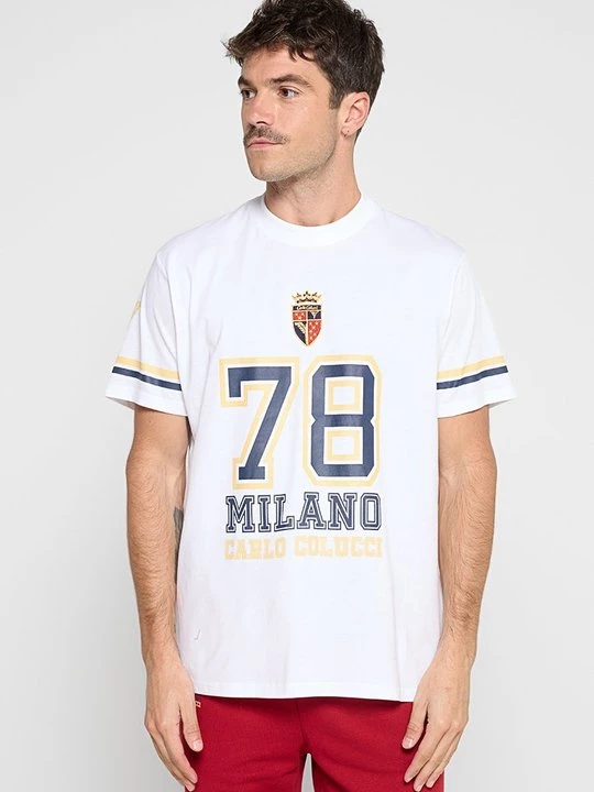 Foto van product T-shirt print Carlo Colucci grijs