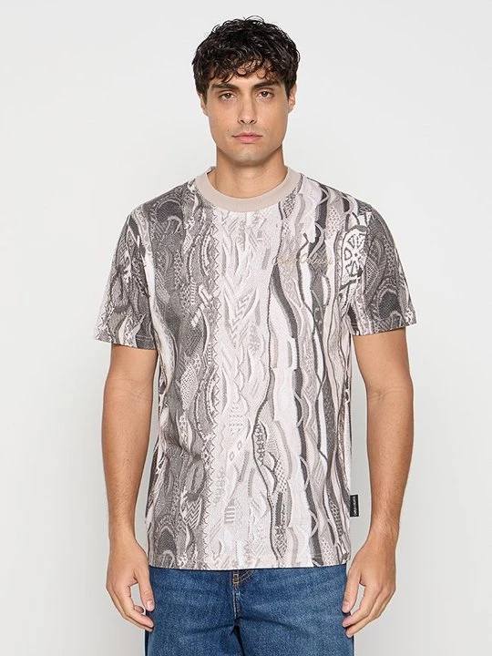 Foto van product T-shirt print Carlo Colucci grijs