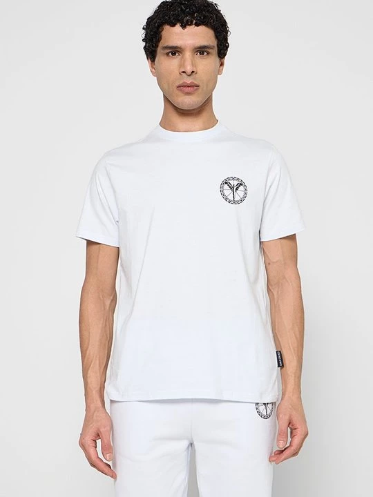 Foto van product T-shirt print Carlo Colucci lichtblauw
