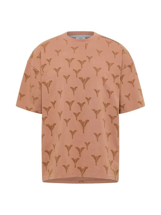 Foto van product T-shirt print Carlo Colucci okergeel