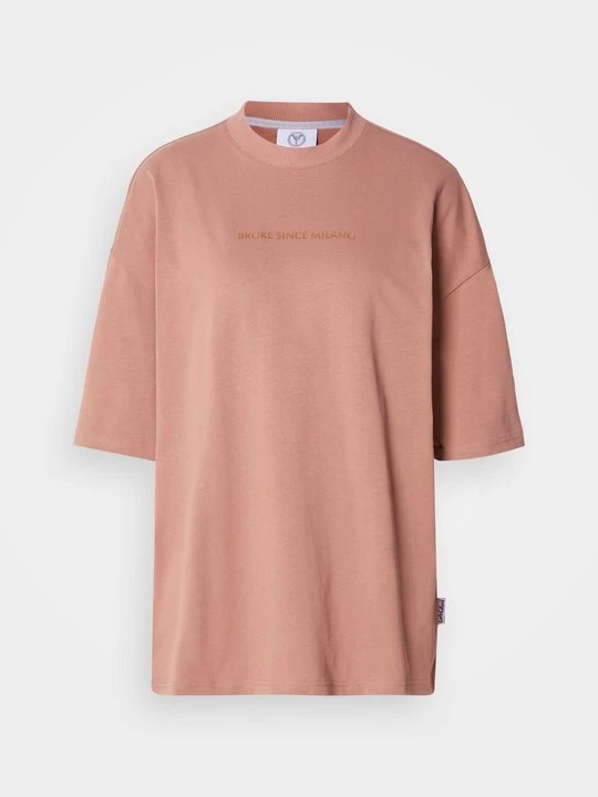 Foto van product T-shirt print Carlo Colucci okergeel