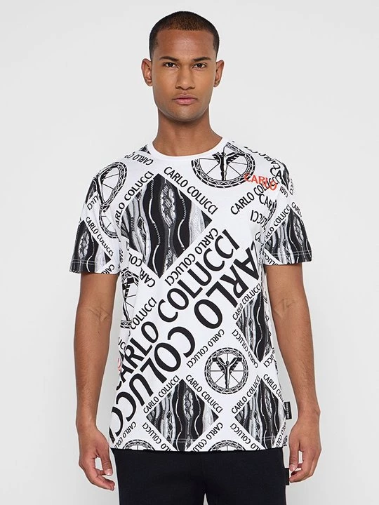 Foto van product T-shirt print Carlo Colucci wit