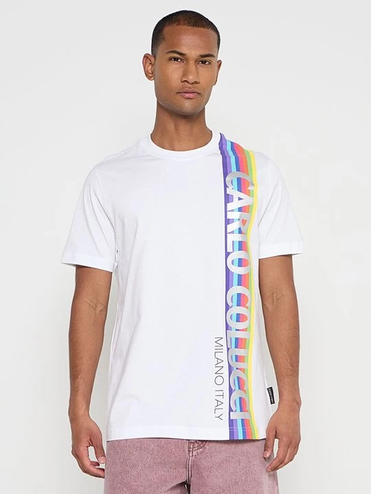 Foto van product T-shirt print Carlo Colucci wit