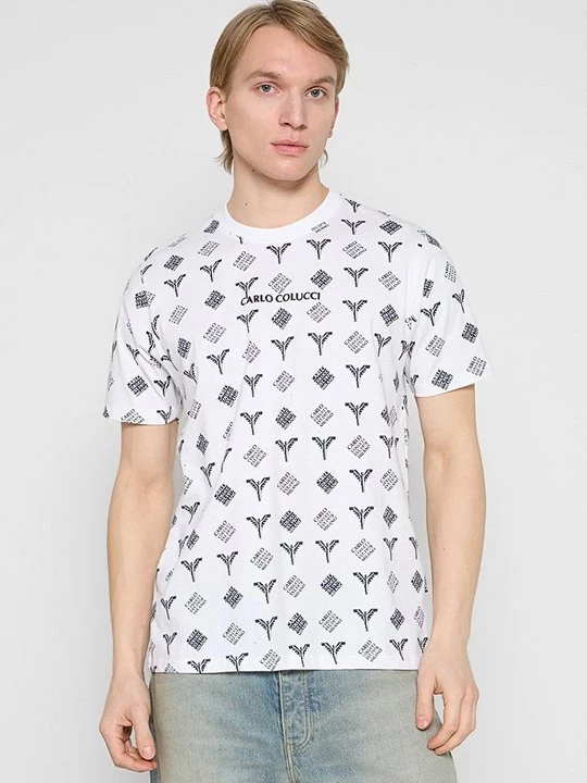 Foto van product T-shirt print Carlo Colucci wit