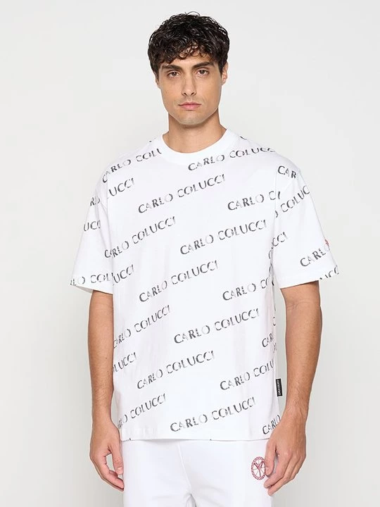 Foto van product T-shirt print Carlo Colucci wit