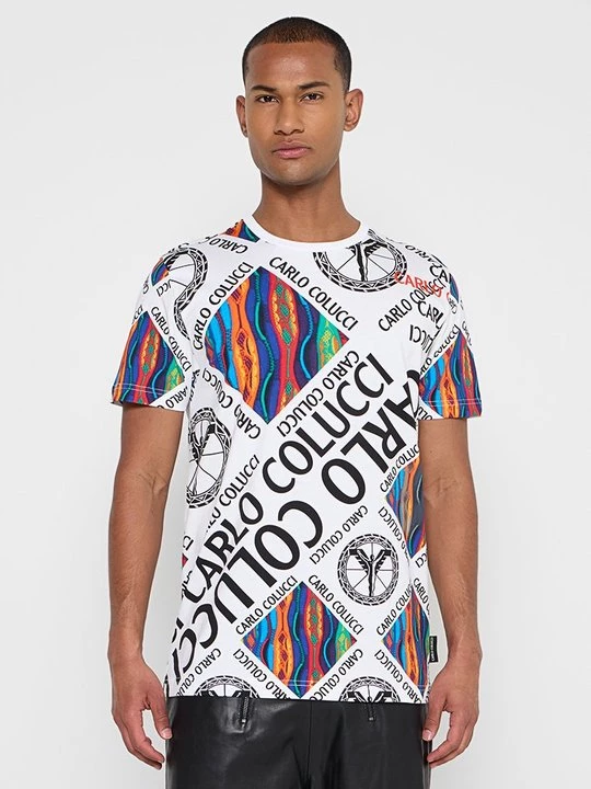 Foto van product T-shirt print Carlo Colucci wit