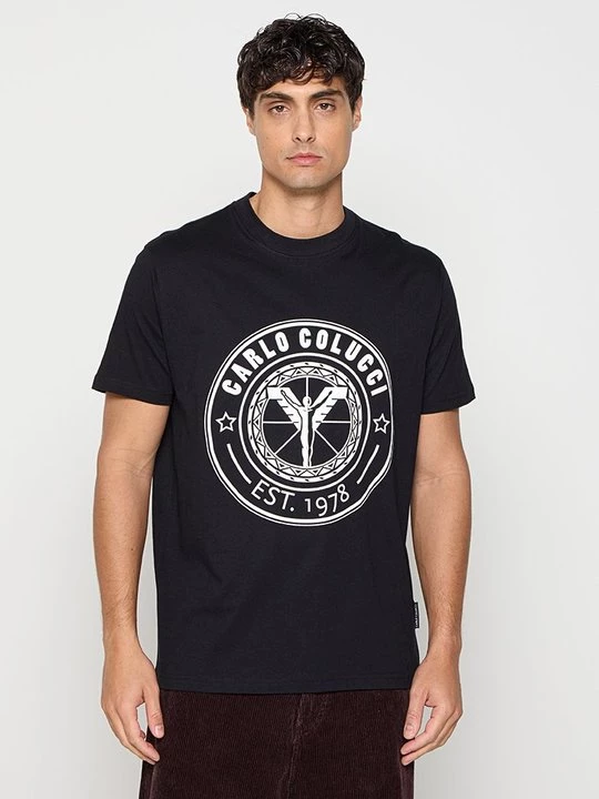 Foto van product T-shirt print Carlo Colucci zwart