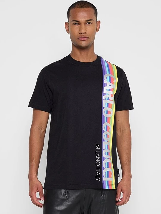 Foto van product T-shirt print Carlo Colucci zwart
