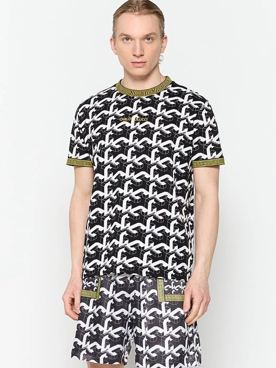 Foto van product T-shirt print Carlo Colucci zwart