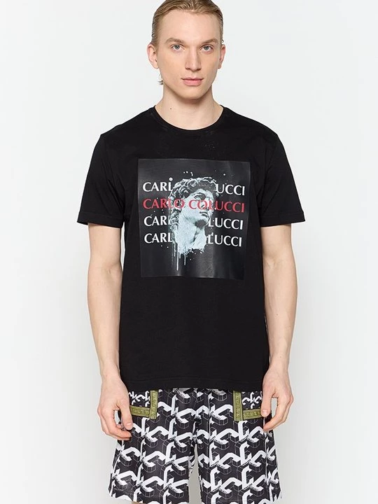Foto van product T-shirt print Carlo Colucci zwart