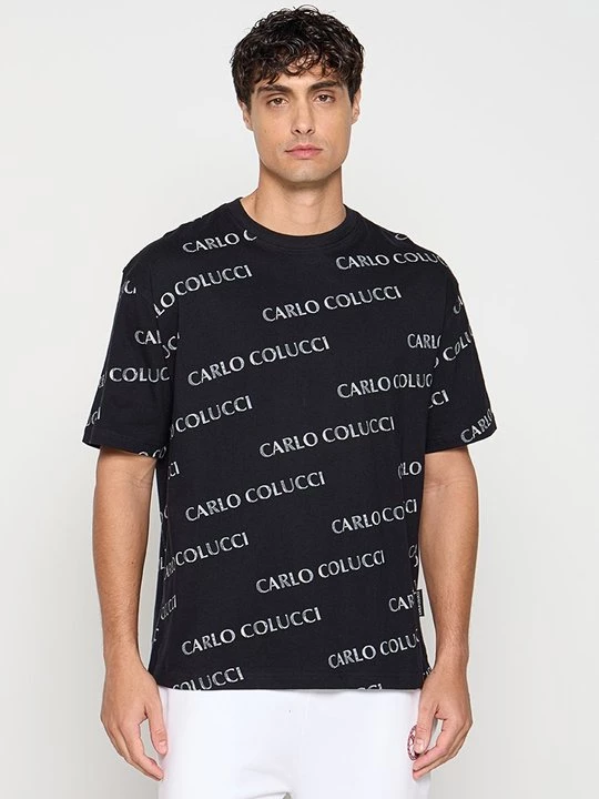 Foto van product T-shirt print Carlo Colucci zwart